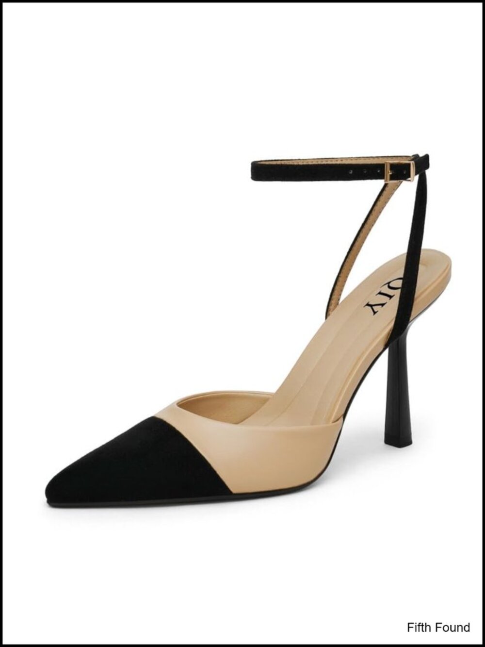 Closed Toe Pointed Toe Heels Adjustable Ankle Strap Stiletto Pump